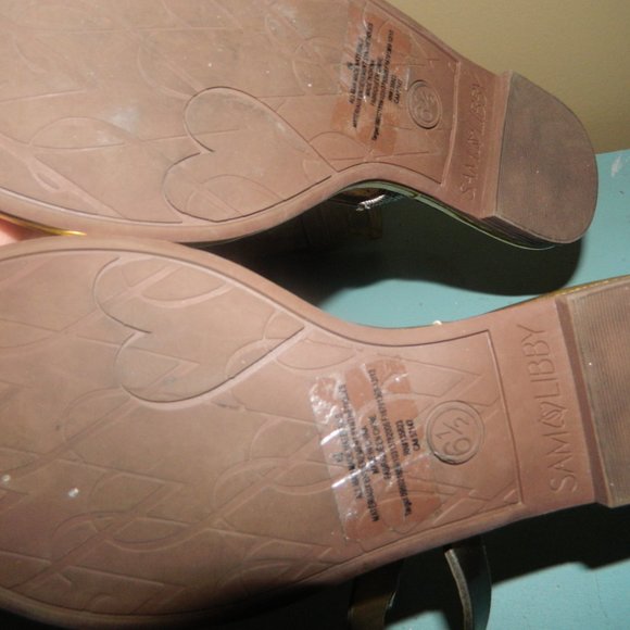 Sam & Libby Gold & Silver Toe Sandal Size 6.5 - Picture 4 of 5